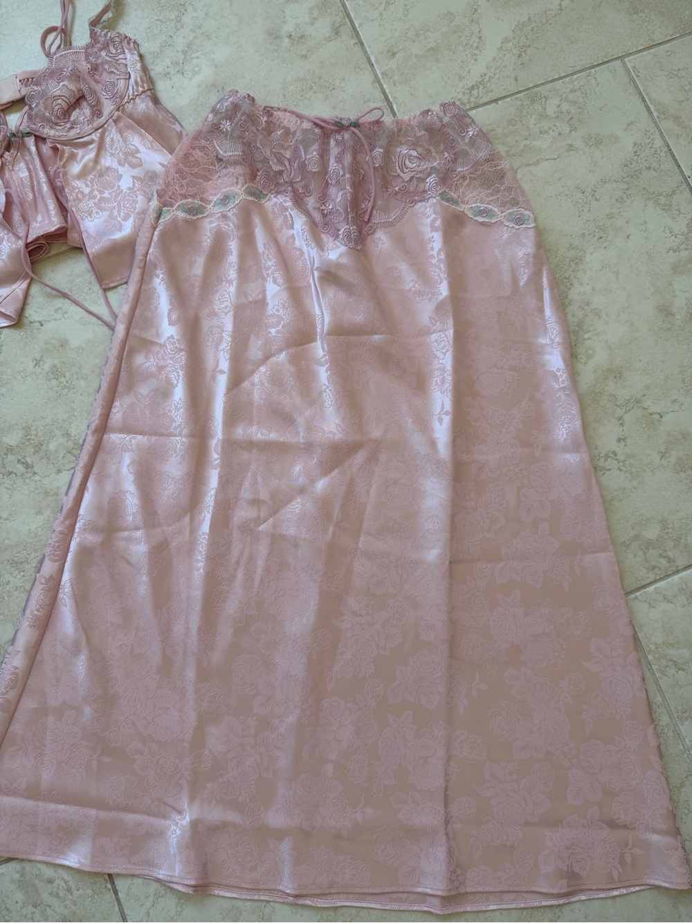 FOR LOVE & LEMONS Camilla MIDI Skirt and Bra Sleep Top Lingerie Set - Picture 5 of 6